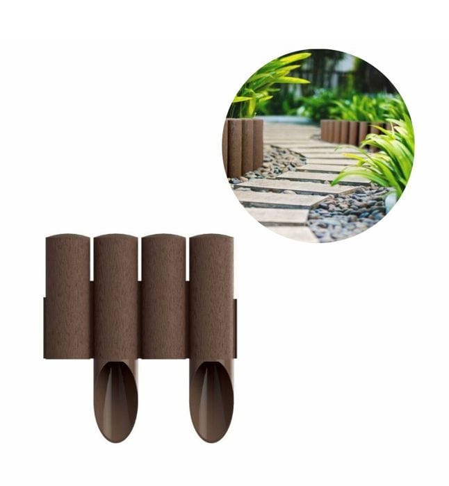 Palisades plastique marron 23x25,5 cm bordures pelouse massifs marron