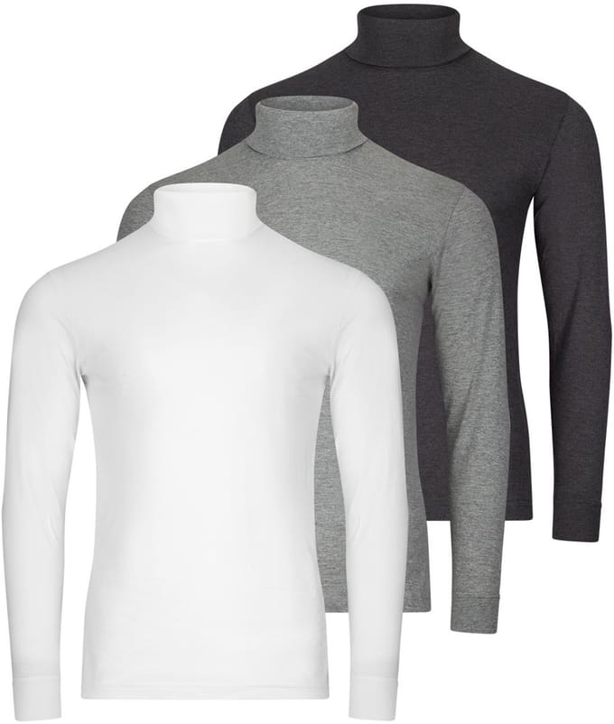 RAGMAN Heren shirt met rolkragen 3 pack Basic