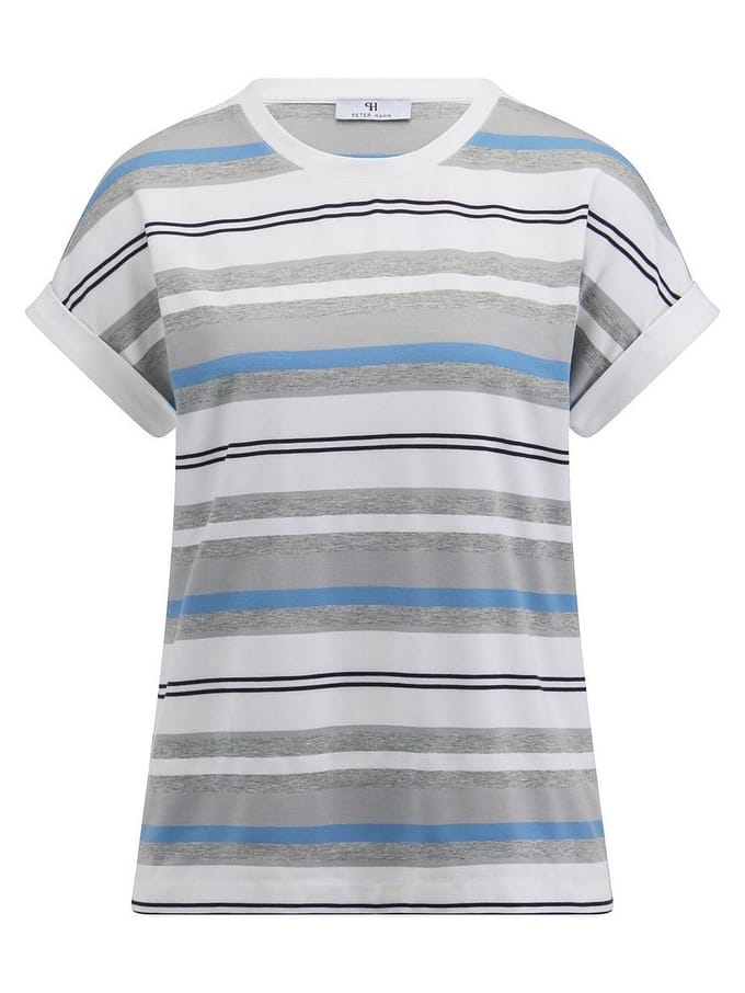 Shirt ronde hals Van Peter Hahn wit