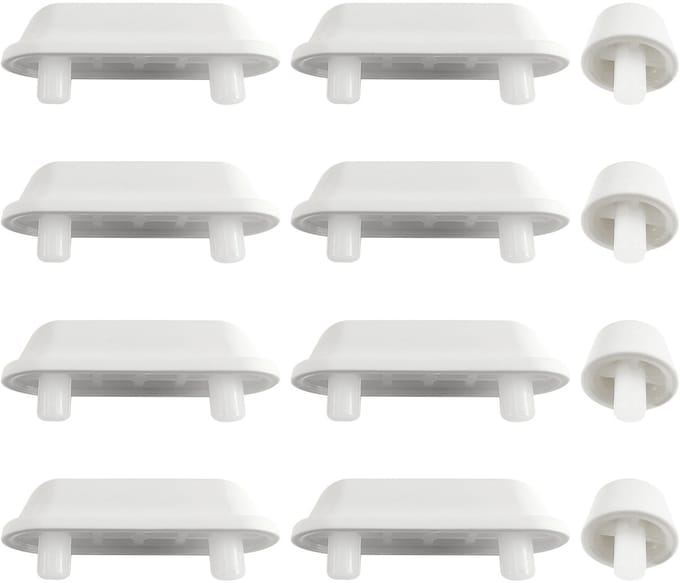 WC-bril buffers - Toiletdeksel pads - Geluid dempen - Schokabsorberend - 12 stuks - Wit