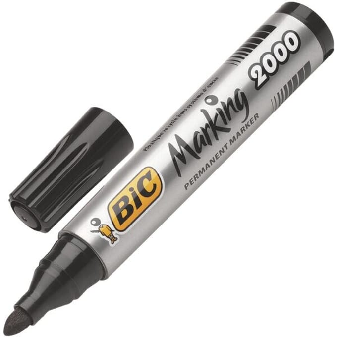 BIC Permanente marker 2000 rond 1.7mm 1 stuk zwart (Origineel)