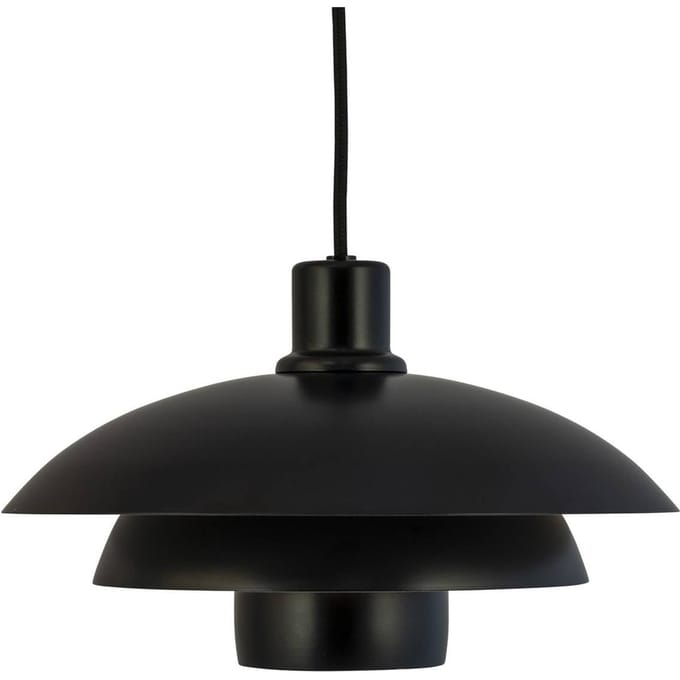 Dyberg Larsen hanglamp Morph, zwart, Ø 30 cm, metaal