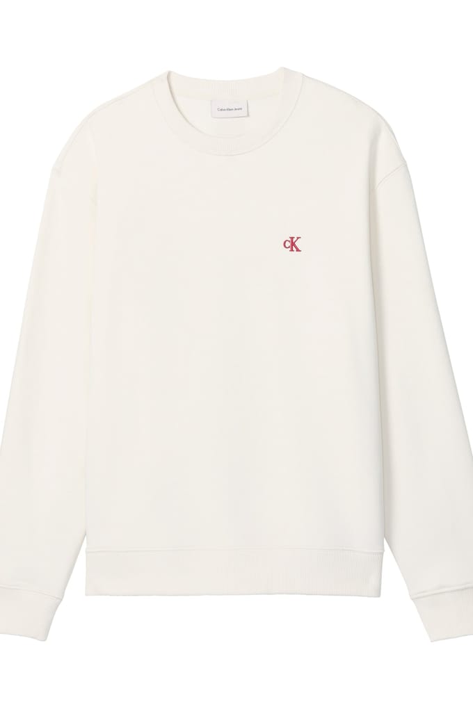 Calvin Klein Ls 350terry Monogram Sweater Tofu Taglia: L | Maglioni a maglia Outlet | Uomo