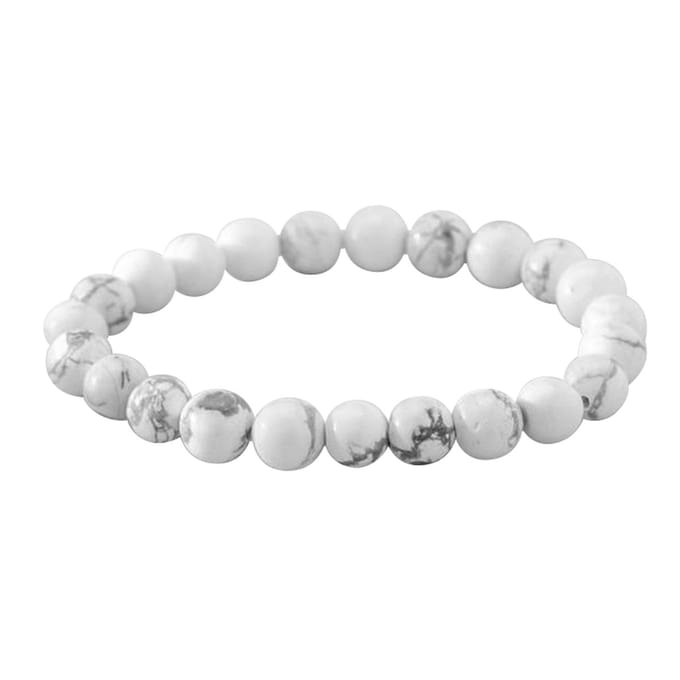 Montebello Armband Lacy White - Kralen Howliet - 8mm - Genezend - Rek