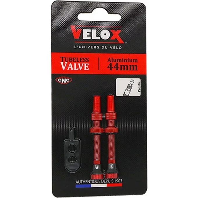 Aluminium binnenbandloze ventielen Velox Presta (x2)