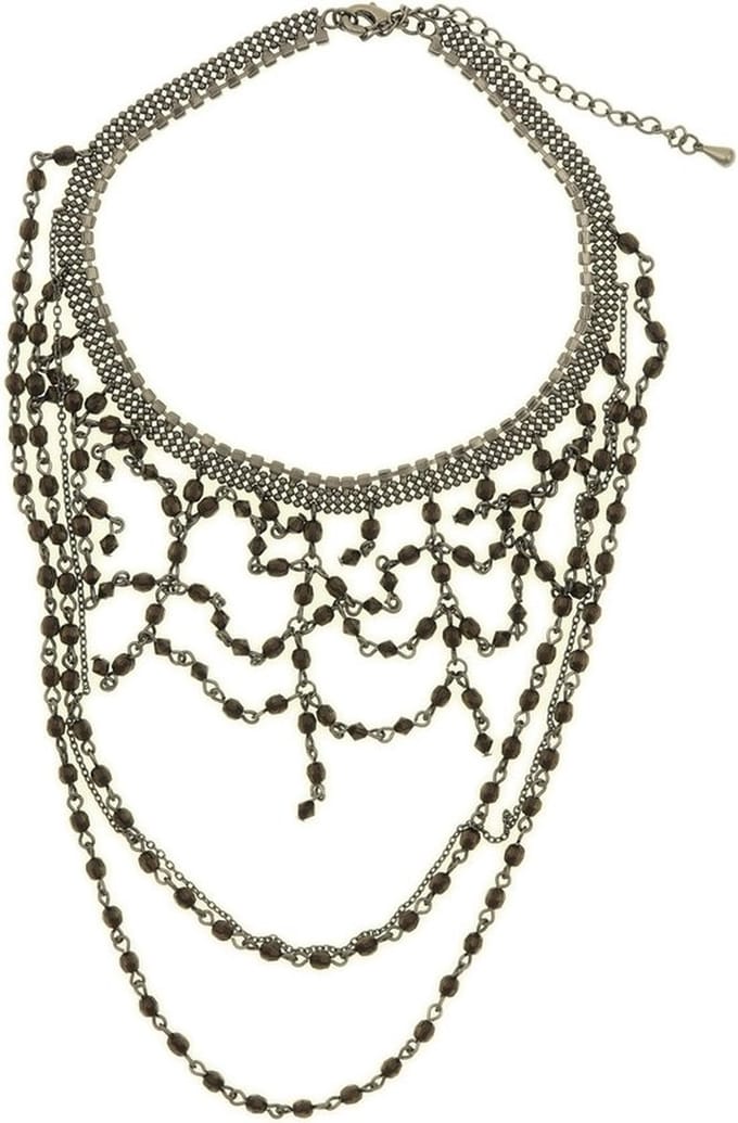 Behave - Choker zwart multi layer - Elegant avondaccessoire - 30 cm