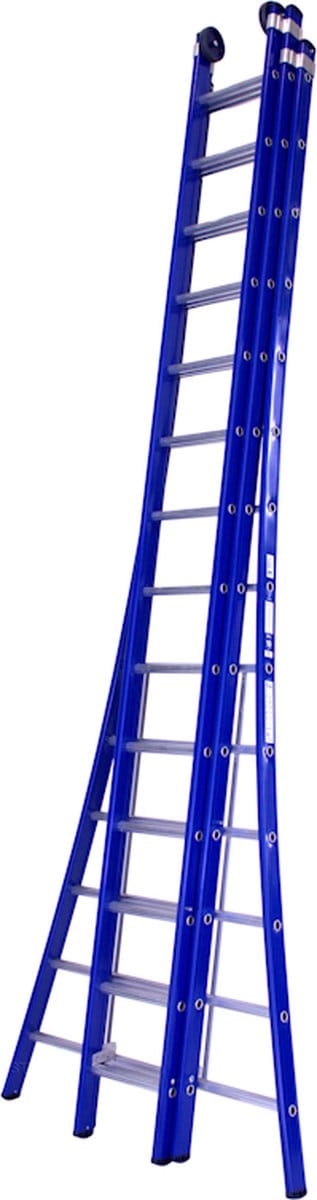 Das 3-delige uitgebogen opsteekladder 3x14 sp. type Atlas