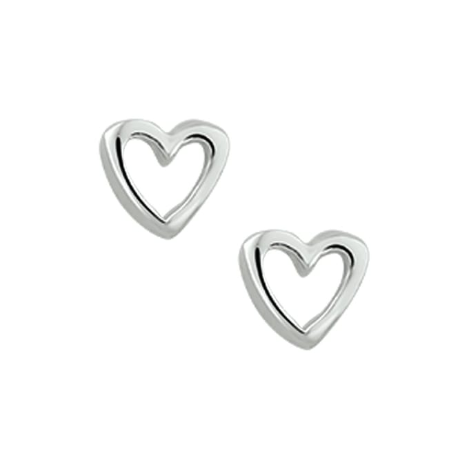 Glams oorknoppen hart - Zilver