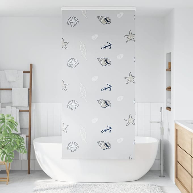 vidaXL - Doucherolgordijn - met - cassette - 90x240 - cm - stofbreedte - 86 - cm