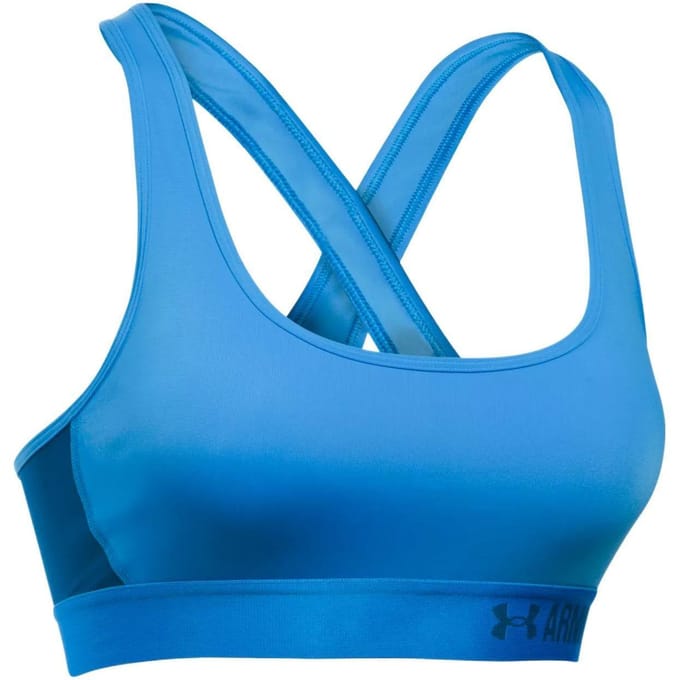 Under Armour Uni Kleur Sportbeha Damesondergoed 1276503-464 L blue