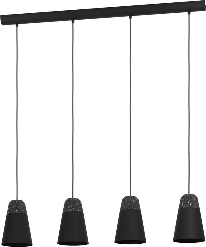 EGLO Canterras Hanglamp - E27 - 97,5 cm - Zwart/Grijs/Wit