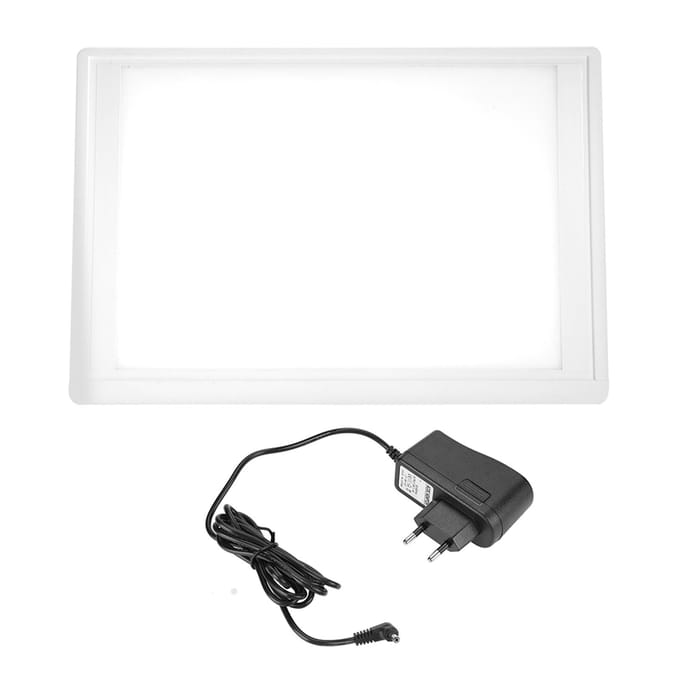AC110- Visionneuse de film dentaire Boîte de visualisation LED avec support Pince à puce EU Plug white