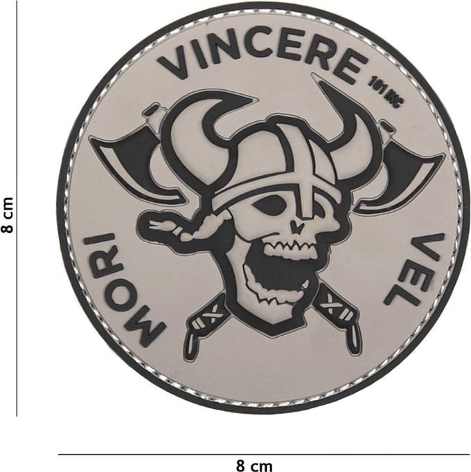 101 Inc Embleem 3D Pvc Mori Vincere Vel Grijs  19001