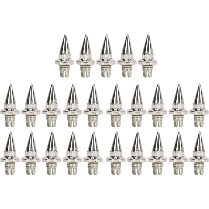 25 stuks Wielvelg Klinkmoer Stijlvolle Look Eenvoudige Installatie Spiked Wielvelg Rand Klinkmoer voor Wielen zilver