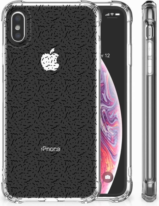 Apple iPhone X | Xs Doorzichtige Silicone Hoesje Stripes Dots
