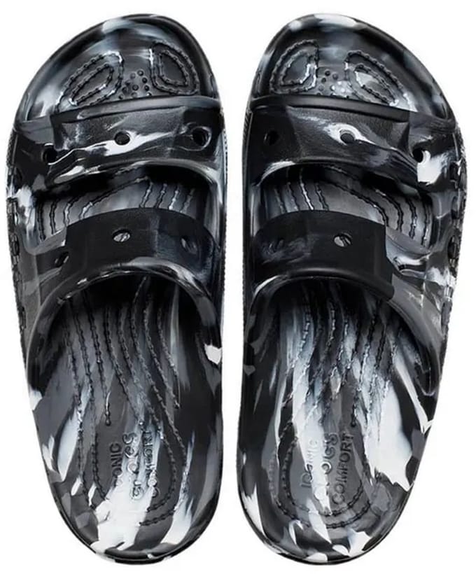 Crocs Marbled Sandalen Zwart/Wit Maat 38/39 US M6/W8