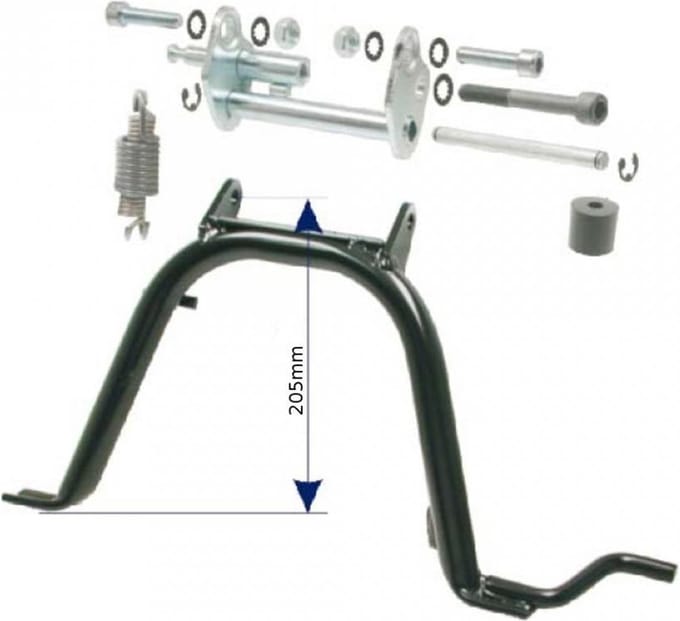 Béquille centrale RMS pour scooter Yamaha 50 Cs Jog R 2002 à 2015 20.5cm Neuf