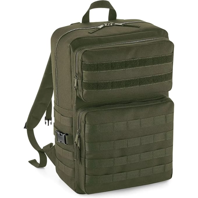 BagBase MOLLE Tactical 25L Backpack BG848 - Military Green - 30 x 45 x 22 cm