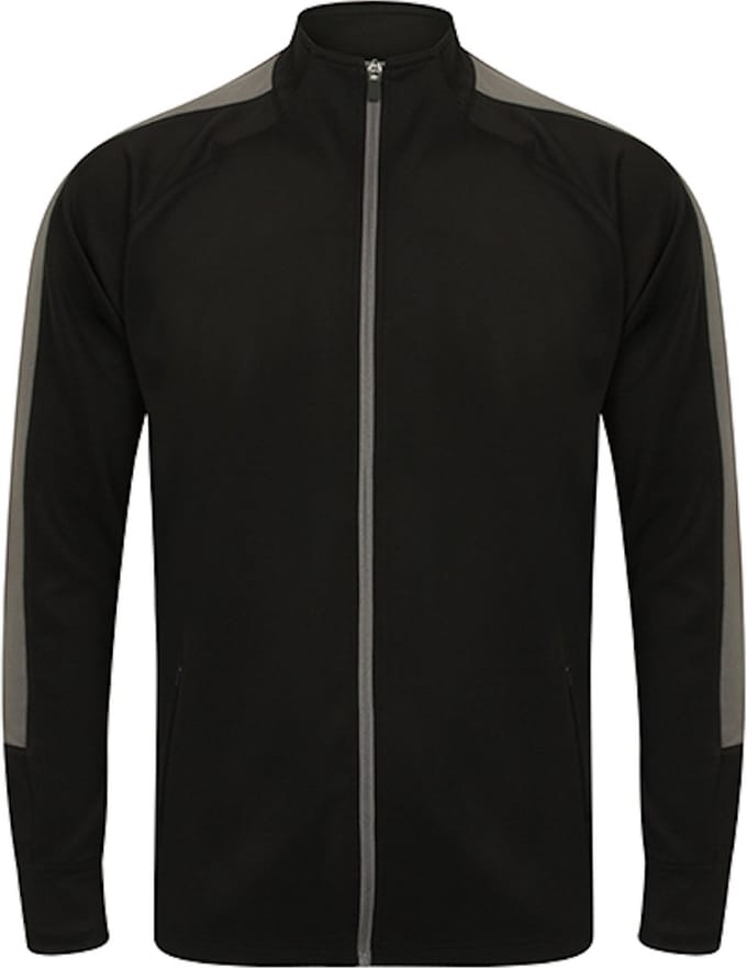 Unisex Tracksuit-top met ritssluiting Black/Gunmetal - M