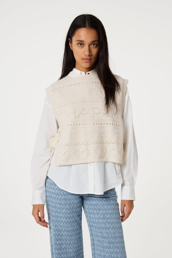 Fabienne Chapot Kamilla Top Cosy White Maat: M | Sweaters Outlet | Dames | Wit