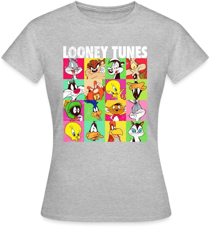 Looney Tunes Karakters Collage T-Shirt Dames