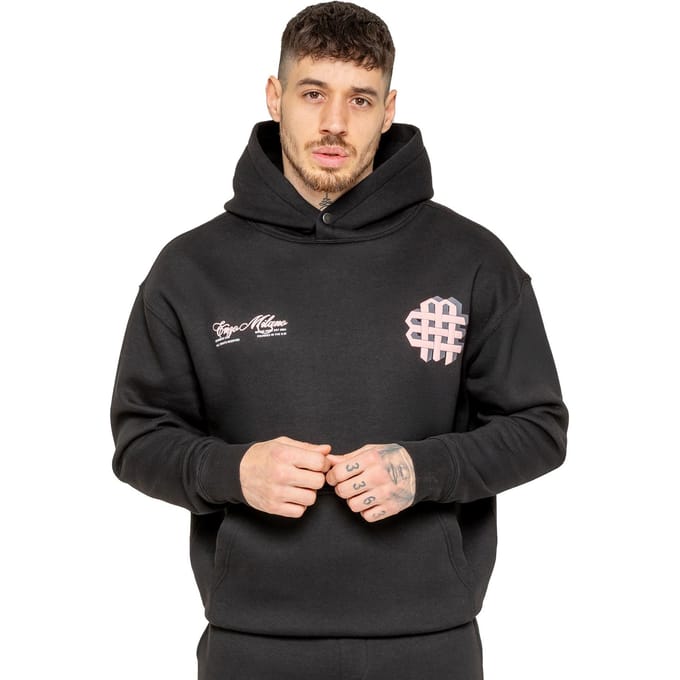 Enzo Milano Heren Oversized Bedrukte Hoodie