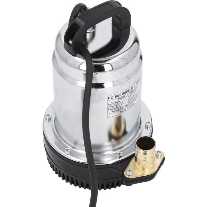 DC Dompelpomp DC12V 180W 3m3h RVS 8m Opvoerhoogte Dompelbron Boosterpomp