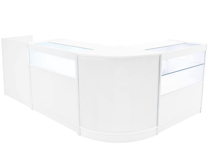 Gravity led-winkelbalieset - wit - 90x60x90 & 60x60x90 - gehard glas