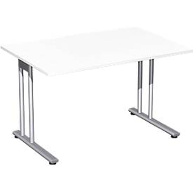 Bureautafel PALENQUE, C-poot, rechthoek, B 1200 x D 800 x H 720 mm, wit