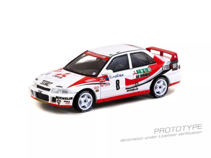 Tarmac Works Mitsubishi Lancer Evolution Rallye Monte-Carlo 1993 Tarmac Works Parmander 1/64 K. Eriksson/S. [Utilisé] blanc