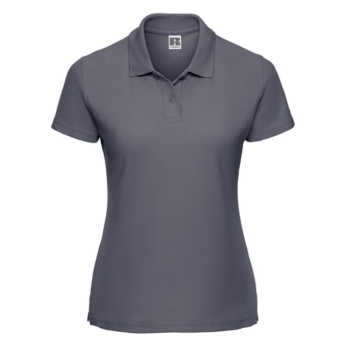 Russell Dames/Dames Klassiek Polycotton Poloshirt (Convoy Grijs Effen)