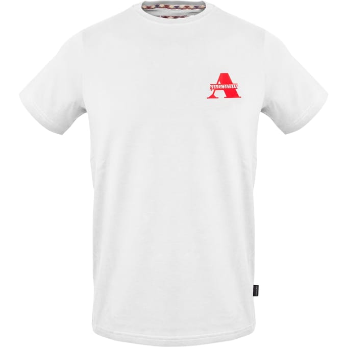 Aquascutum Heren borst Logo Regular T-Shirt (Wit)