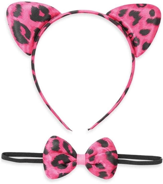 Luipaard set roze - panter print