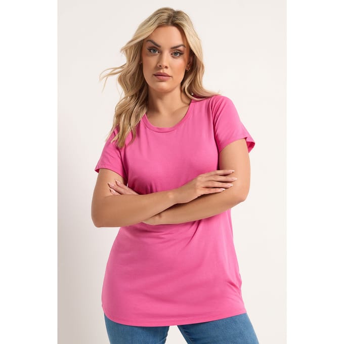 Yours Helder Roze Core Basic Tshirt Size 42