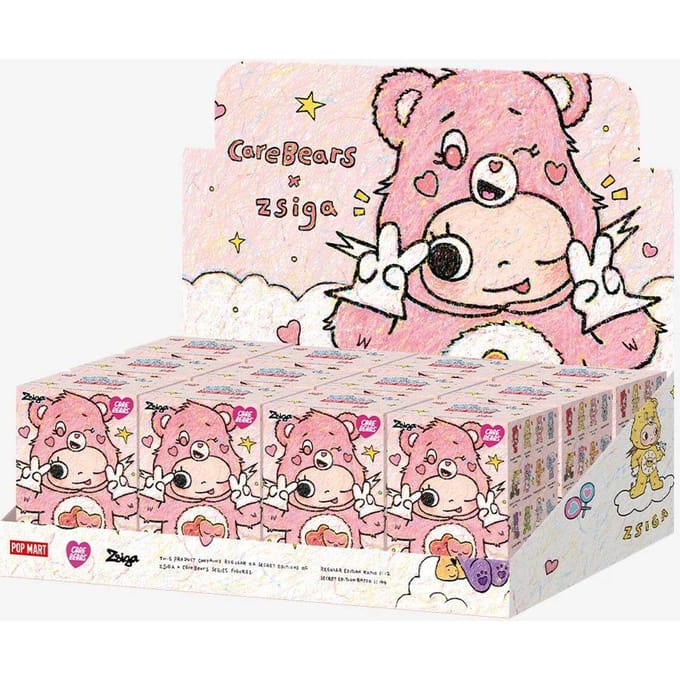 POP MART Zsiga × Care Bears Serie Figuren Blind Box pink