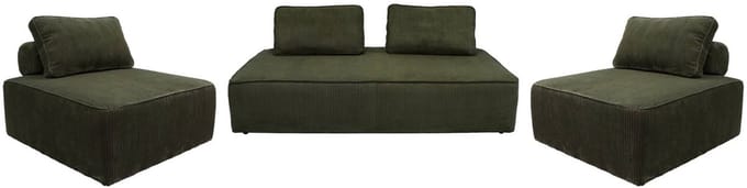 sweeek - Set fauteuils voor modulaire 4-zits bank corduroy - lao