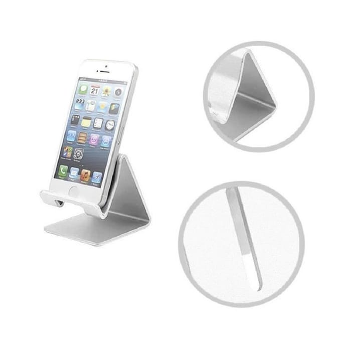Universele bureauhouder - SERDA-RUN® - Zilver - Aluminium - Compatibel met smartphones - Compact