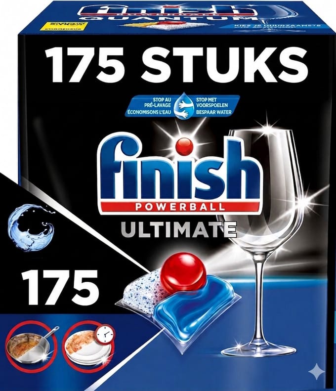 Finish Ultimate All in One Regular Vaatwastabletten - 175 Vaatwastabletten - Voordeelverpakking