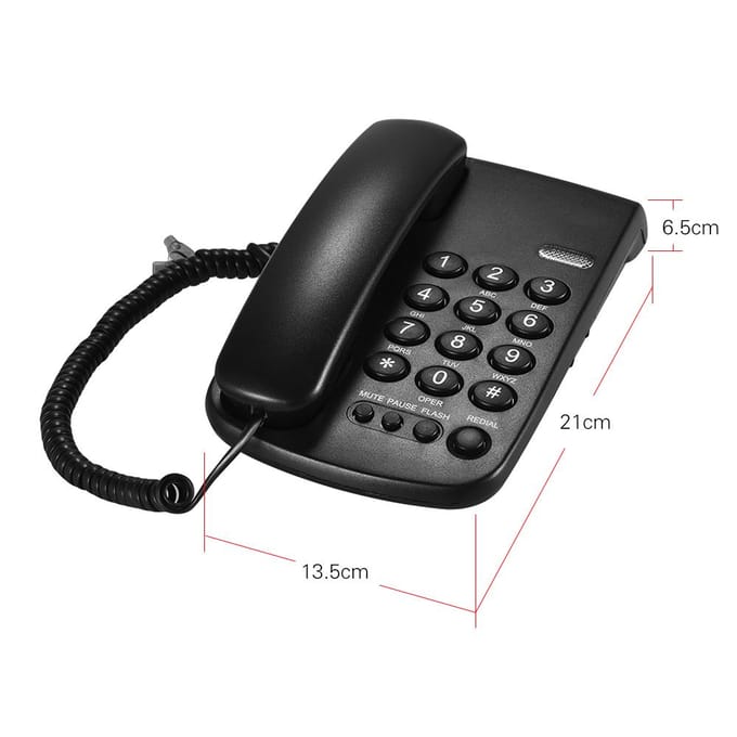 Draagbare Bedrade Telefoon Telefoon Mechanisch Slot Wandmontage Handset Basis Other Head wit