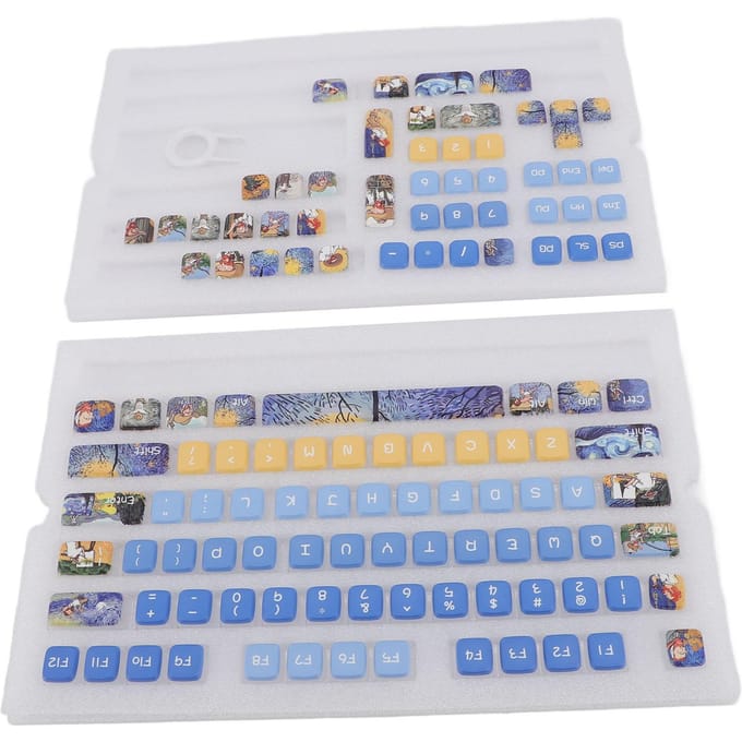 Mechanische Toetsenbord Toetskappen PBT MSA Kristal Pudding 4-Zijdig Transparant Vijfzijdig Thermisch white