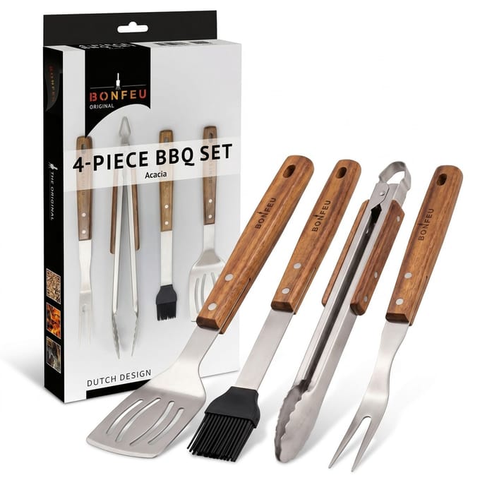 BonFeu BonFeu BBQ Set - Barbecuegereedschapset 4-delig