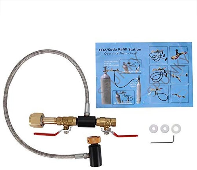 Allecto - CO2-cilinder navuladapter - Slang voor Soda Maker - 24 inch