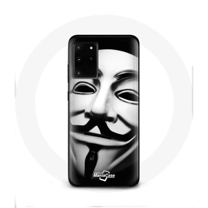 Coque - Nous sommes légion - Samsung Galaxy S11 Plus - Souple - Blanc - Masque anonyme