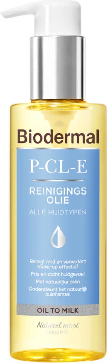 Biodermal P-CL-E Reinigingsolie, 150 ml - Gezichtsreiniger met natuurlijke Oliën, Reinigt mild en verwijdert make-up effectief, Fris en zacht huidgevoel, Ondersteunt het natuurlijk huidherstel