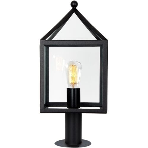 KS Verlichting - Bloemendaal - Sokkel - Tuinlamp - RVS - E27 - Modern - Zwart