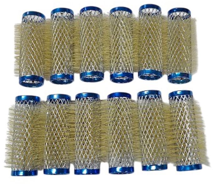 Rojafit - Watergolf Draadrollers - Haarkrullers - Metaal - Ø 21 mm. Lang 65 mm. - Blauw