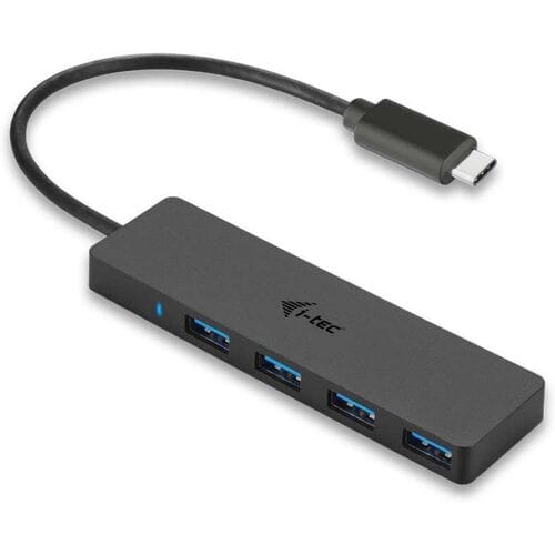 I-Tec USB-C Slim Passive Hub - 4-Port - USB 3.0 - 20 cm cable USB hub - 4 - USB 3.0 - Zwart