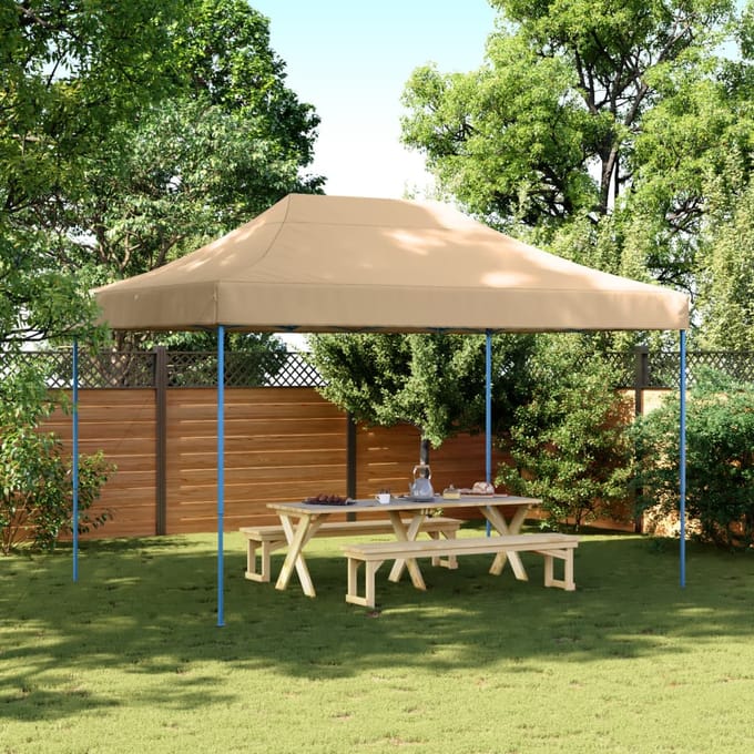 vidaXL - Partytent - inklapbaar - pop-up - 410x279x315 - cm - beige