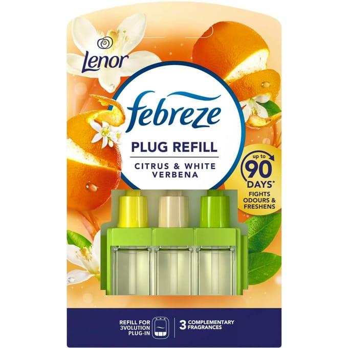 Febreze Citrus & White Verbena 3Volution Luchtverfrisser Navulling voor Stopcontact - 20 ml