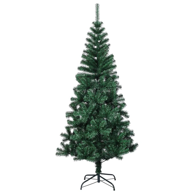 vidaXL - Kunstkerstboom - met - iriserende - uiteinden - 150 - cm - PVC - groen